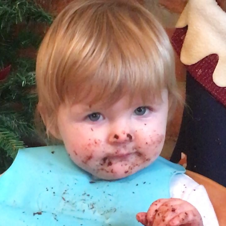 #chocolatecake #nomnom #mummyscake #wink #1yearold #daddysgirl #cleanface