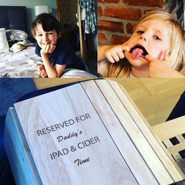 #fathersday 2020. Woken by these, spent most of the day with my dad, fixing up a trailer, now shower and chill time with my new chair arm mat.!